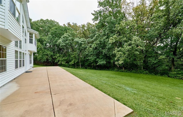 3989 Kim Kelly Dr, Harvester Township, MO 63304 - view of green lawn with a patio area