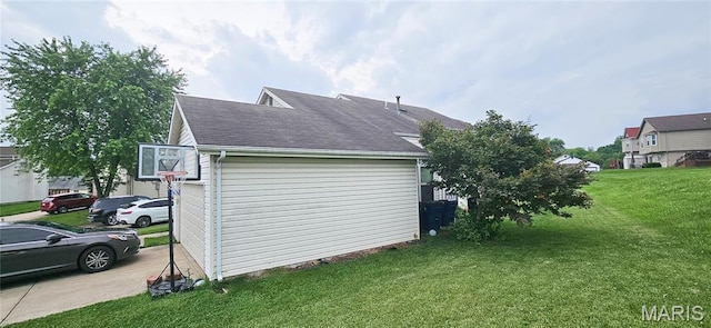 14417 Cape Charles Ct, Florissant, MO 63034 - view of property exterior with a lawn and a shingled roof