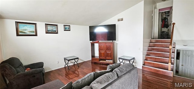 14417 Cape Charles Ct, Florissant, MO 63034 - living area featuring wood finished floors and lofted ceiling