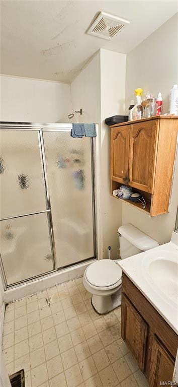 14417 Cape Charles Ct, Florissant, MO 63034 - full bath with a stall shower, vanity, and tile patterned floors