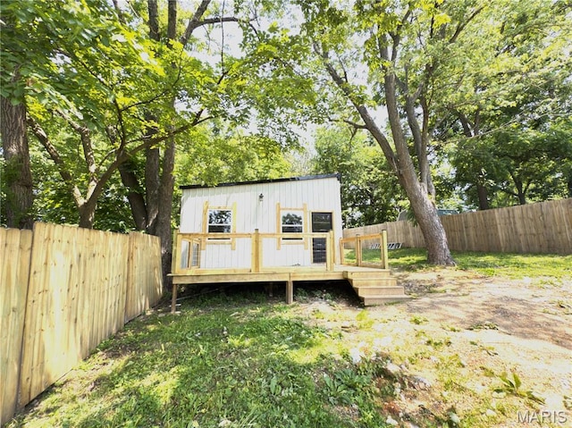 109 Preston St, Crocker, MO 65452 - view of outbuilding with a fenced backyard
