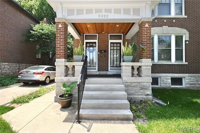 5322 Lansdowne Ave, Saint Louis, MO 63109 - property entrance featuring brick siding and covered porch