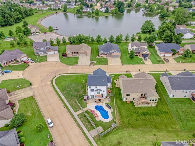 1050 Creekside Dr, Waterloo, IL 62298 - aerial view of residential area with a large body of water