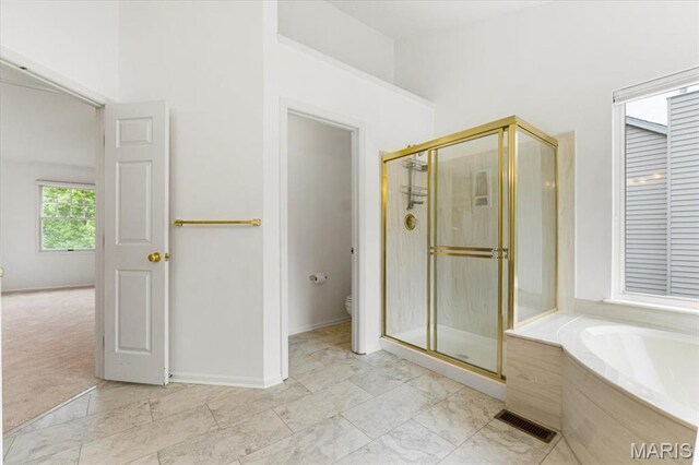 265 Timber Tree Ct, Wildwood, MO 63011 - bathroom featuring a shower stall and a bath