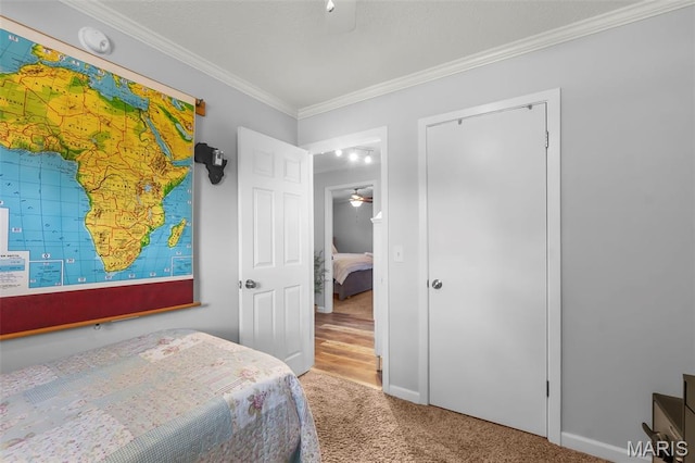 1004 Willow Ln, Sikeston, MO 63801 - carpeted bedroom featuring ornamental molding