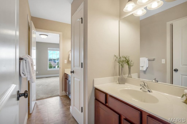 714 Oriental Lily Dr, Ofallon, MO 63366 - bathroom with vanity and tile patterned flooring