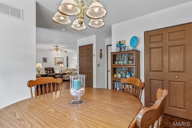 24 Adventura Dr, Festus, MO 63028 - dining space with a ceiling fan and wood finished floors