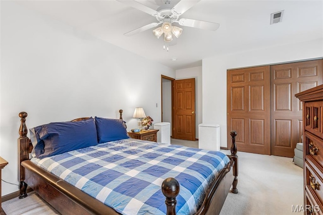 24 Adventura Dr, Festus, MO 63028 - bedroom featuring light colored carpet and a ceiling fan