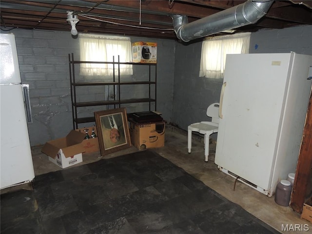 1203 E Jackson St, Mexico, MO 65265 - below grade area with freestanding refrigerator