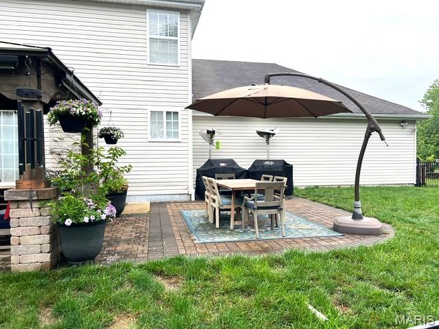2235 Arnold Palmer Dr, Belleville, IL 62220 - view of patio / terrace featuring area for grilling and outdoor dining space