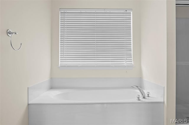 2235 Arnold Palmer Dr, Belleville, IL 62220 - bathroom featuring a garden tub and plenty of natural light