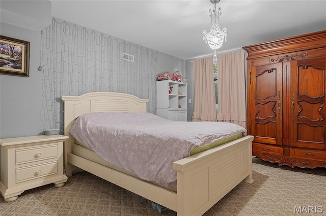 2235 Arnold Palmer Dr, Belleville, IL 62220 - bedroom with carpet floors and wallpapered walls