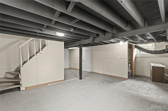 3800 Oakridge Blvd, Northwoods, MO 63121 - basement featuring stairway