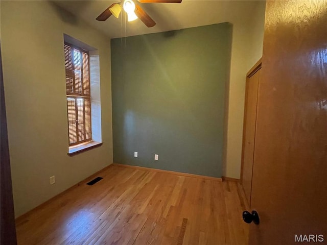 2319 Hickory St Unit A, Saint Louis, MO 63104 - unfurnished room with a ceiling fan and wood finished floors