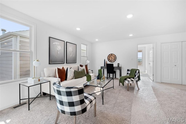 3059 Pirogue St, Saint Charles, MO 63301 - living area with light colored carpet and recessed lighting