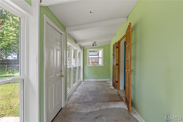 224 E Velma Ave, Lemay Township, MO 63125 - corridor featuring vaulted ceiling and baseboards