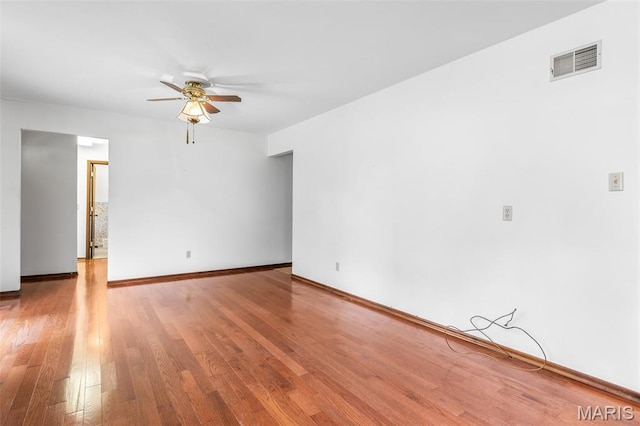 2844 Deborah Ann Dr, Arnold, MO 63010 - spare room featuring ceiling fan and wood finished floors