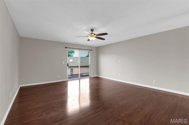 800 Sugar Valley Ct Unit A, Saint Peters, MO 63376 - spare room with ceiling fan and dark wood-style flooring