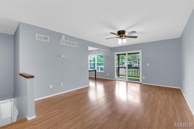 818 Sugar Valley Ct, Saint Peters, MO 63376 - spare room with ceiling fan and wood finished floors