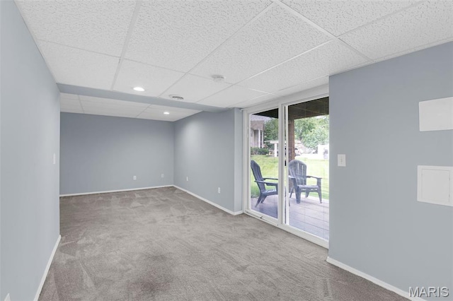 818 Sugar Valley Ct, Saint Peters, MO 63376 - spare room featuring carpet flooring and a paneled ceiling