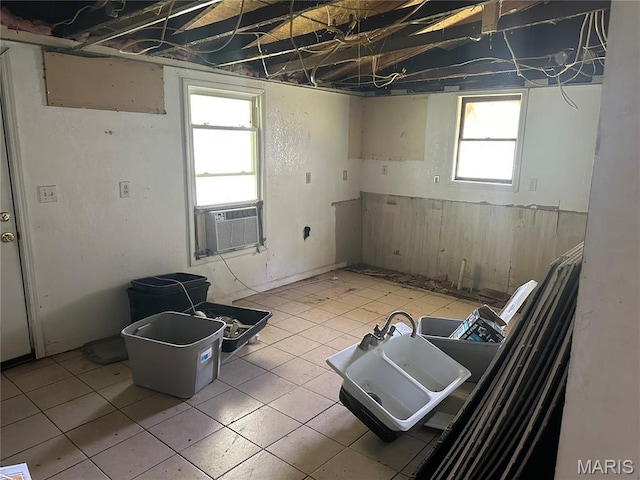 1409 Monroe St, Alton, IL 62002 - basement featuring cooling unit and tile patterned flooring