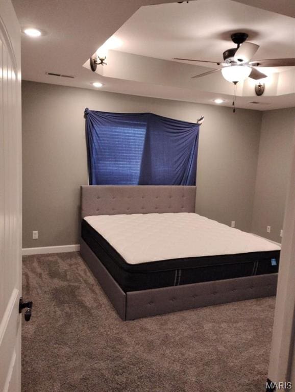 1107 Daffodil St, Sikeston, MO 63801 - bedroom with carpet floors, recessed lighting, and a ceiling fan