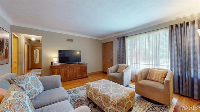 9334 Litzsinger Rd, Rock Hill, MO 63144 - living room with light wood-style flooring