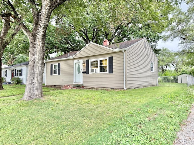 3212 Rodger Ave, Granite City, IL 62040 - view of front facade featuring crawl space, entry steps, and a chimney