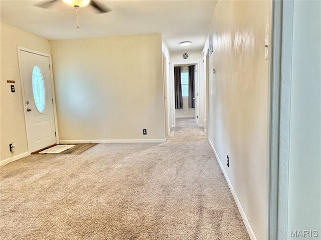 3212 Rodger Ave, Granite City, IL 62040 - entrance foyer featuring carpet flooring and ceiling fan