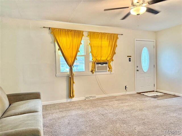 3212 Rodger Ave, Granite City, IL 62040 - carpeted entrance foyer featuring ceiling fan and cooling unit