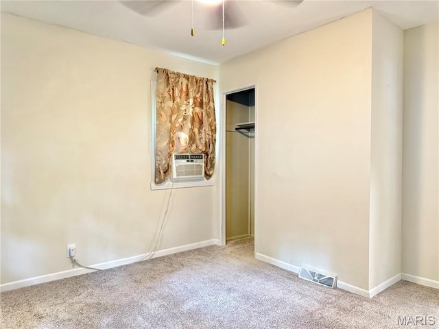 3212 Rodger Ave, Granite City, IL 62040 - unfurnished bedroom featuring carpet flooring, cooling unit, ceiling fan, and a closet