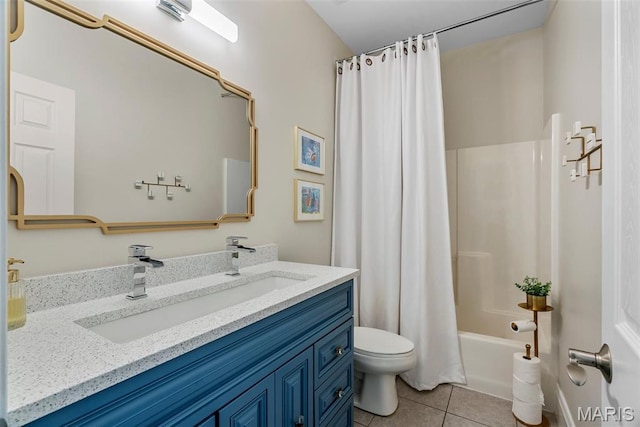 4304 Austin Pass Ct, Saint Charles, MO 63304 - full bathroom with tile patterned floors, vanity, and shower / bath combo