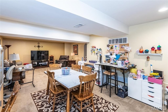 221 Meriwether Lewis Dr, Ofallon, MO 63368 - carpeted dining area featuring recessed lighting