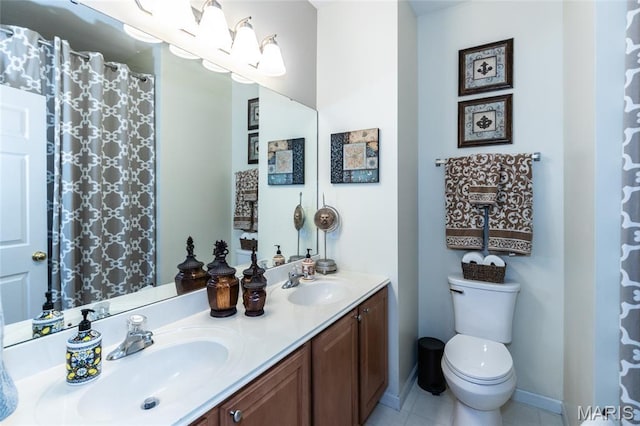 221 Meriwether Lewis Dr, Ofallon, MO 63368 - full bathroom with double vanity and tile patterned flooring
