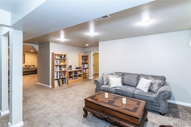 221 Meriwether Lewis Dr, Ofallon, MO 63368 - carpeted living room featuring baseboards