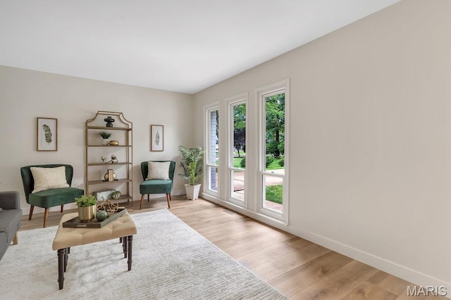1254 Jade Wind Cir, Ballwin, MO 63011 - sitting room featuring light wood-type flooring and baseboards
