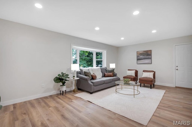 1254 Jade Wind Cir, Ballwin, MO 63011 - living room featuring recessed lighting and light wood-type flooring