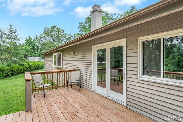 1254 Jade Wind Cir, Ballwin, MO 63011 - wooden deck featuring a yard