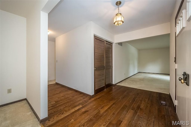 14898 Pheasant Hill Ct, Chesterfield, MO 63017 - hallway with hardwood / wood-style flooring and baseboards