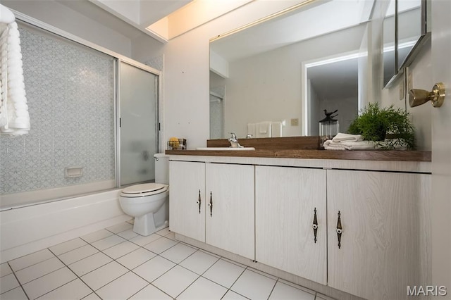 14898 Pheasant Hill Ct, Chesterfield, MO 63017 - full bathroom featuring vanity, shower / bath combination with glass door, and tile patterned flooring