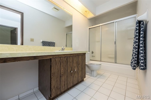 14898 Pheasant Hill Ct, Chesterfield, MO 63017 - full bath with vanity, tile patterned flooring, and bath / shower combo with glass door