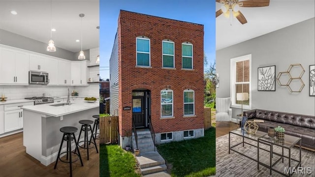3400 Vista Ave, Saint Louis, MO 63104 - view of front of house featuring brick siding and ceiling fan