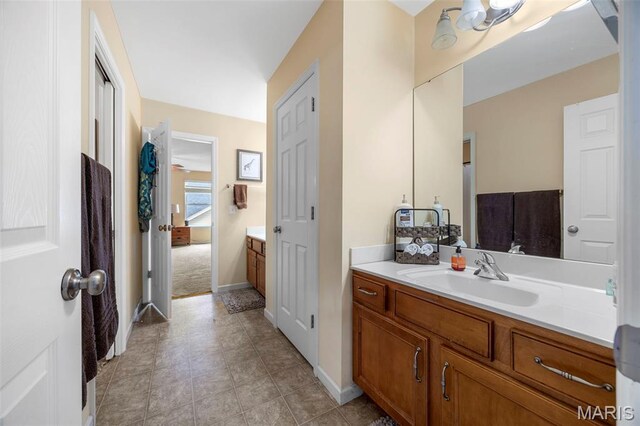 24 Milton Brennan Manor Ct, Wentzville, MO 63385 - bathroom with vanity and tile patterned floors