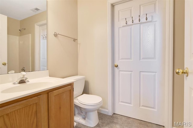 536 White Fence Dr, Wentzville, MO 63385 - full bath featuring vanity, tile patterned flooring, and a shower