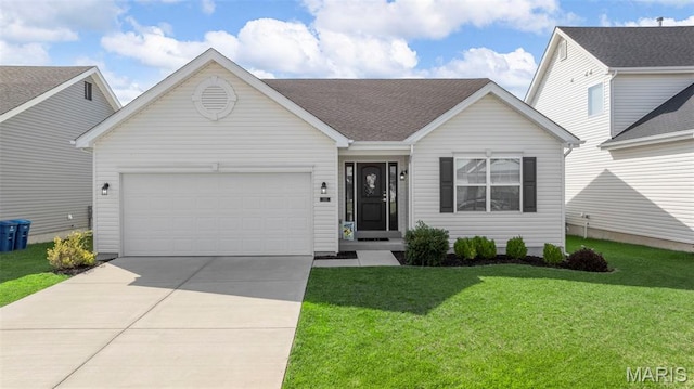 155 Pampano Ln, Saint Charles, MO 63301 - view of front facade featuring an attached garage, concrete driveway, and a front lawn