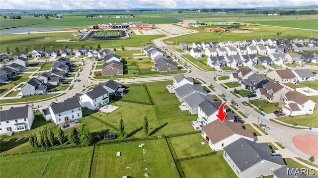 155 Pampano Ln, Saint Charles, MO 63301 - aerial perspective of suburban area