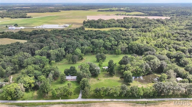 6155 Raymond Rd, Bunker Hill, IL 62014 - aerial view of property's location with a forest and a large body of water