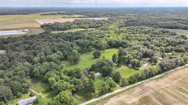 6155 Raymond Rd, Bunker Hill, IL 62014 - aerial view of a heavily wooded area