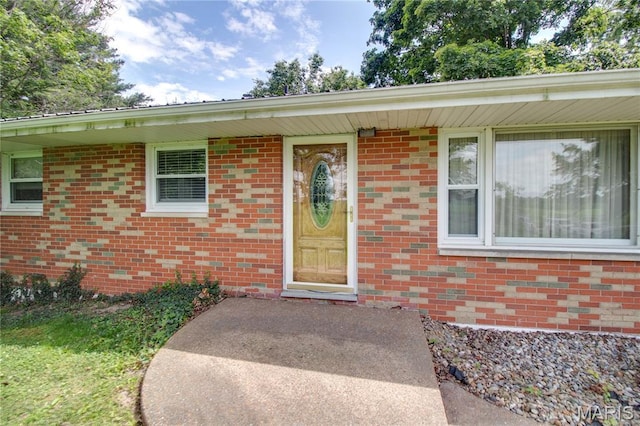 6155 Raymond Rd, Bunker Hill, IL 62014 - doorway to property with brick siding