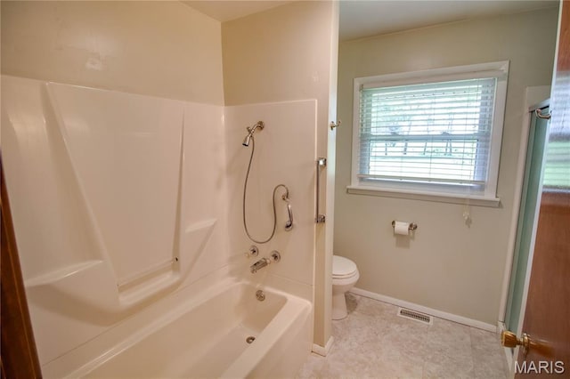 6155 Raymond Rd, Bunker Hill, IL 62014 - bathroom with toilet and shower / washtub combination